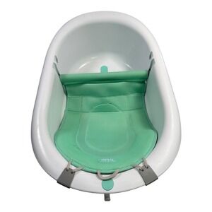 Frida Baby Bathtub Newborn to Toddler with Sling Insert White Green